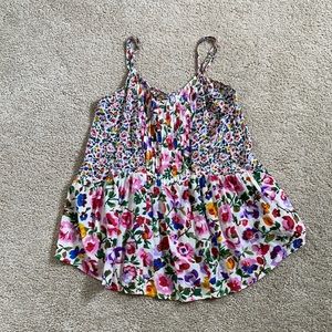 Madewell Floral Babydoll Tank S